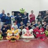 Ketua KONI Kuningan berfoto bersama usai Monev Cabor Wushu dan Barongsai.